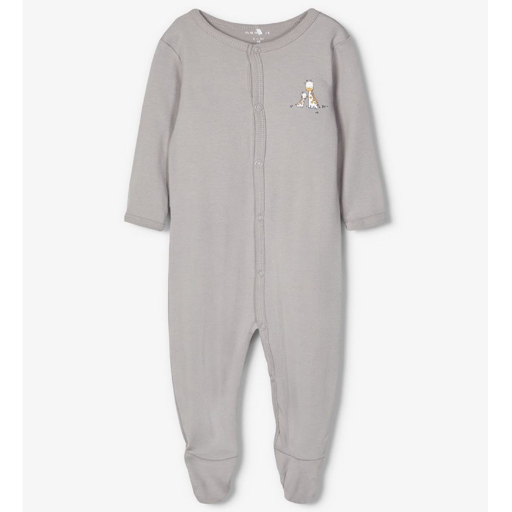 Name It Erkek Bebek Organik Penye Tulum 2'li Set Gri