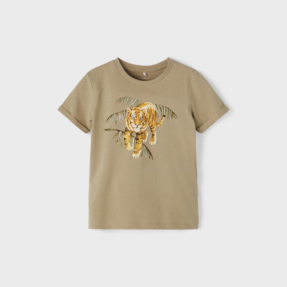 Name It Erkek Yazlık Organik Pamuk Kısa Kollu Tshirt Yeşil