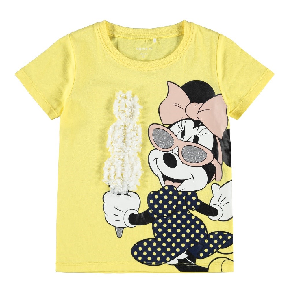 Name It Kız Yazlık Disney Lisanslı Kısa Kollu Tshirt Sarı