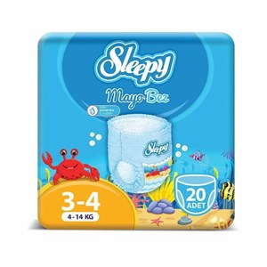 Sleepy 3-4 Beden Maxi Mayo Külot Bez 4-14 kg 20 Adet