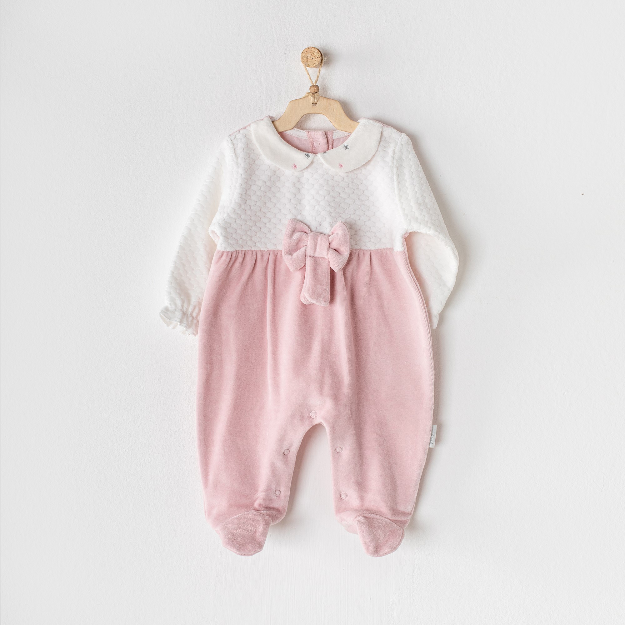 Andywawa Kız Bebek Kışlık Patikli Tulum Pembe