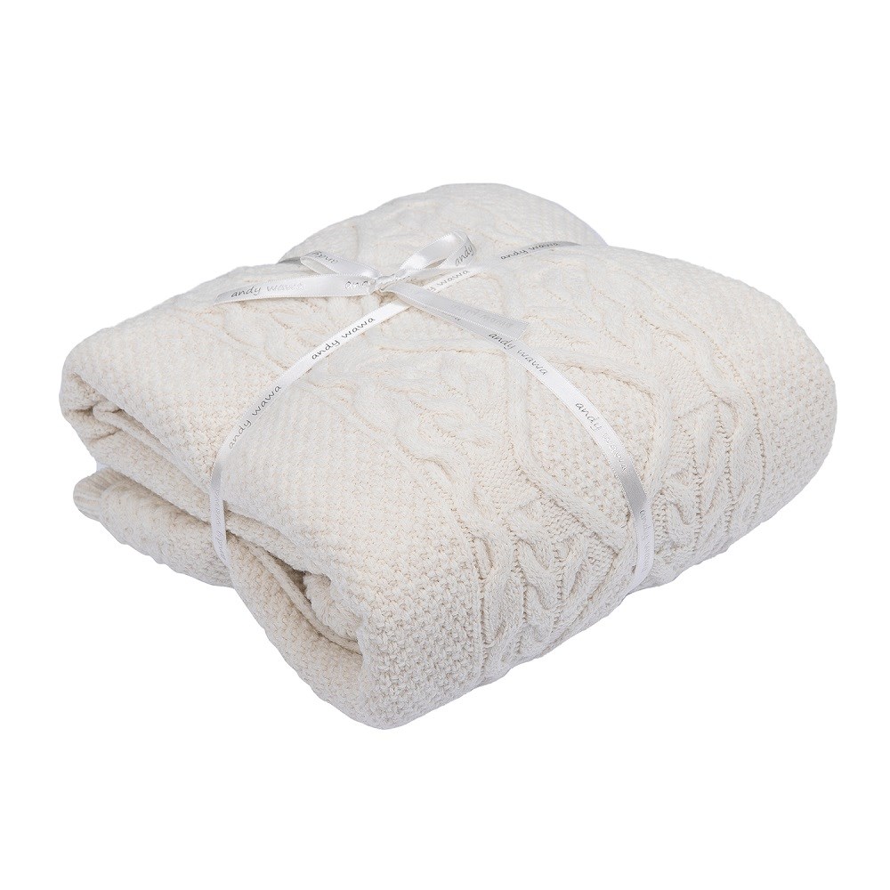 Andywawa Bebek Triko Battaniye Blanket 95x85 Beyaz
