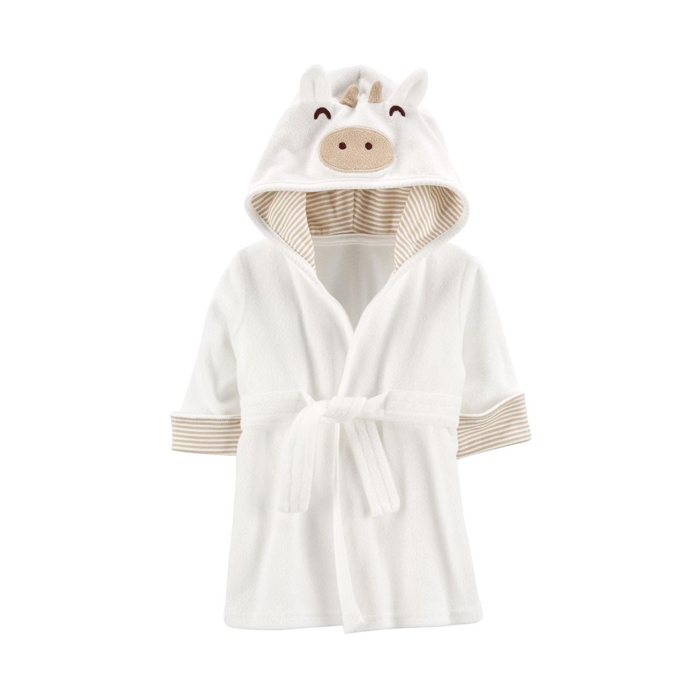 Carter's Kışlık Bebek Kapşonlu Bornoz Beyaz