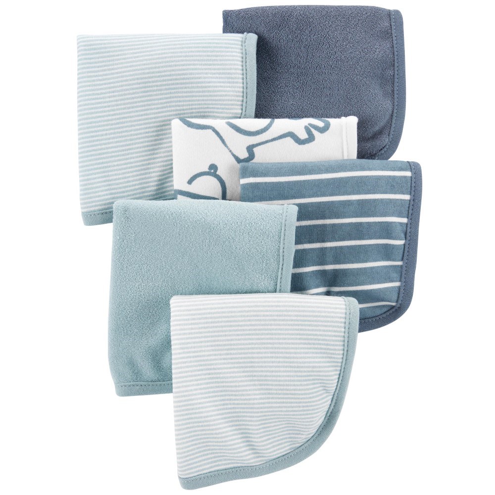 Carter's Kışlık Erkek Bebek 6'lı Banyo Lifi Mavi