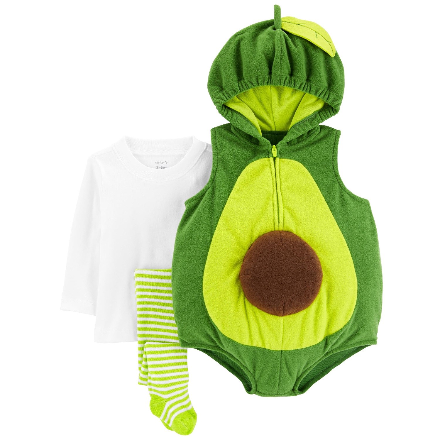 Carters Kışlık Bebek Avokado Kostümü Halloween Yeşil