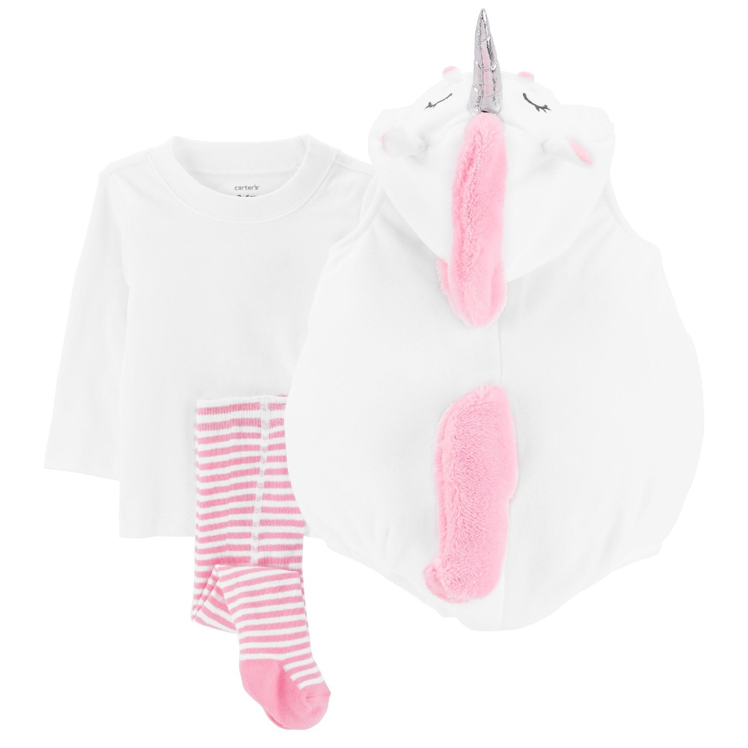 Carters Kışlık Kız Bebek Unicorn Kostümü Halloween Beyaz