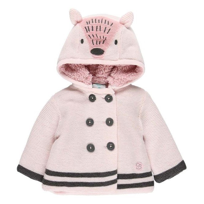 Boboli Kışlık Kız Bebek Kapüşonlu Hırka Pembe
