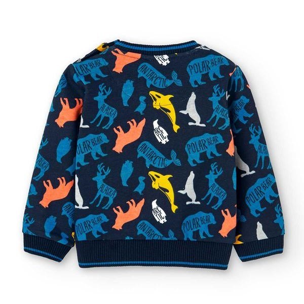 Boboli Kışlık Erkek Çocuk Sweatshirt Koyu Mavi