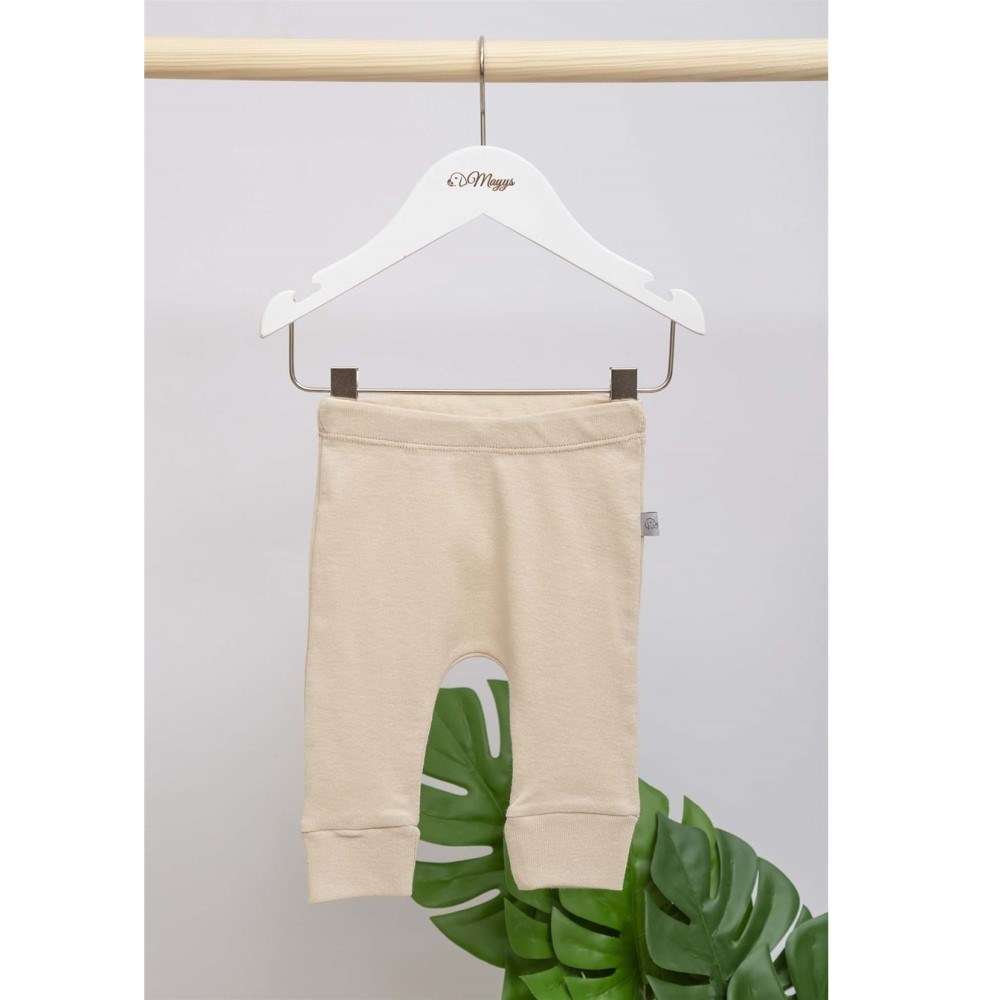 Mayys Baby Bebek Organik Kısa Kollu Body ve Pantolon 2'li Set Krem