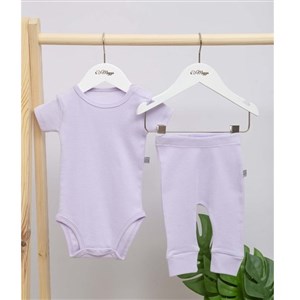 Mayys Baby Bebek Organik Kısa Kollu Body ve Pantolon 2'li Set
