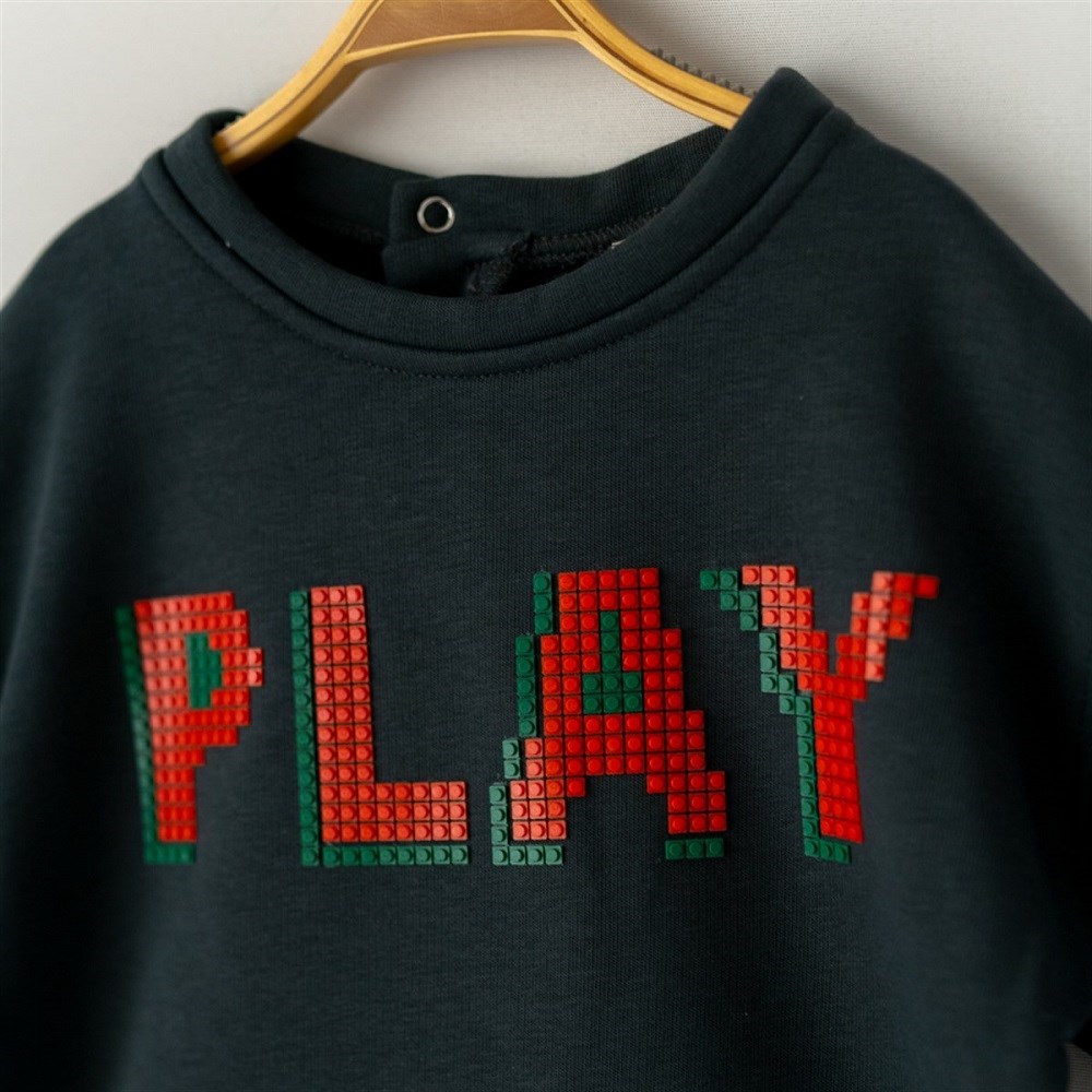 Mama Yoyo Uzun Kollu S-shirt - Play Gri