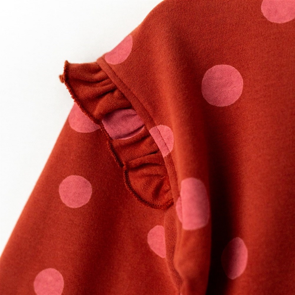 Mama Yoyo Uzun Kollu S-shirt Tayt Takım - Puantiyeli Bordo