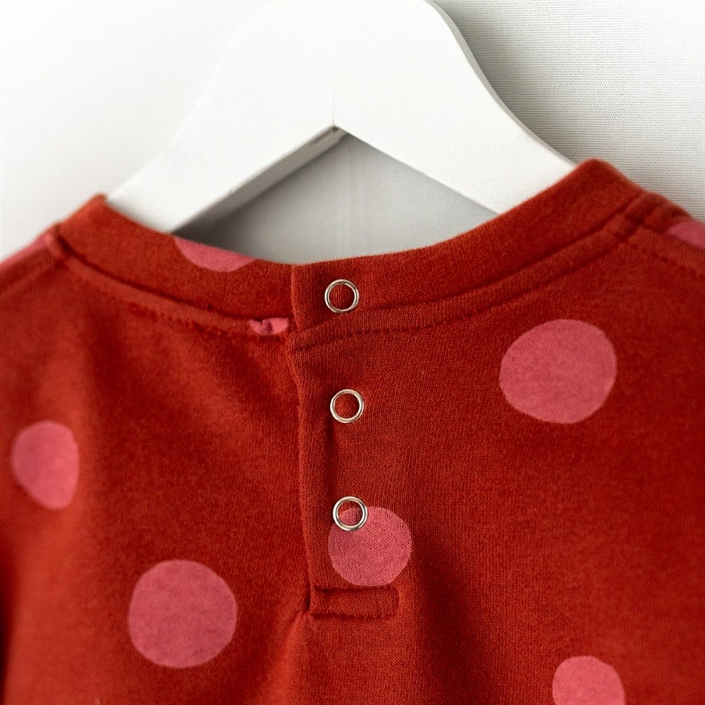 Mama Yoyo Uzun Kollu S-shirt Tayt Takım - Puantiyeli Bordo