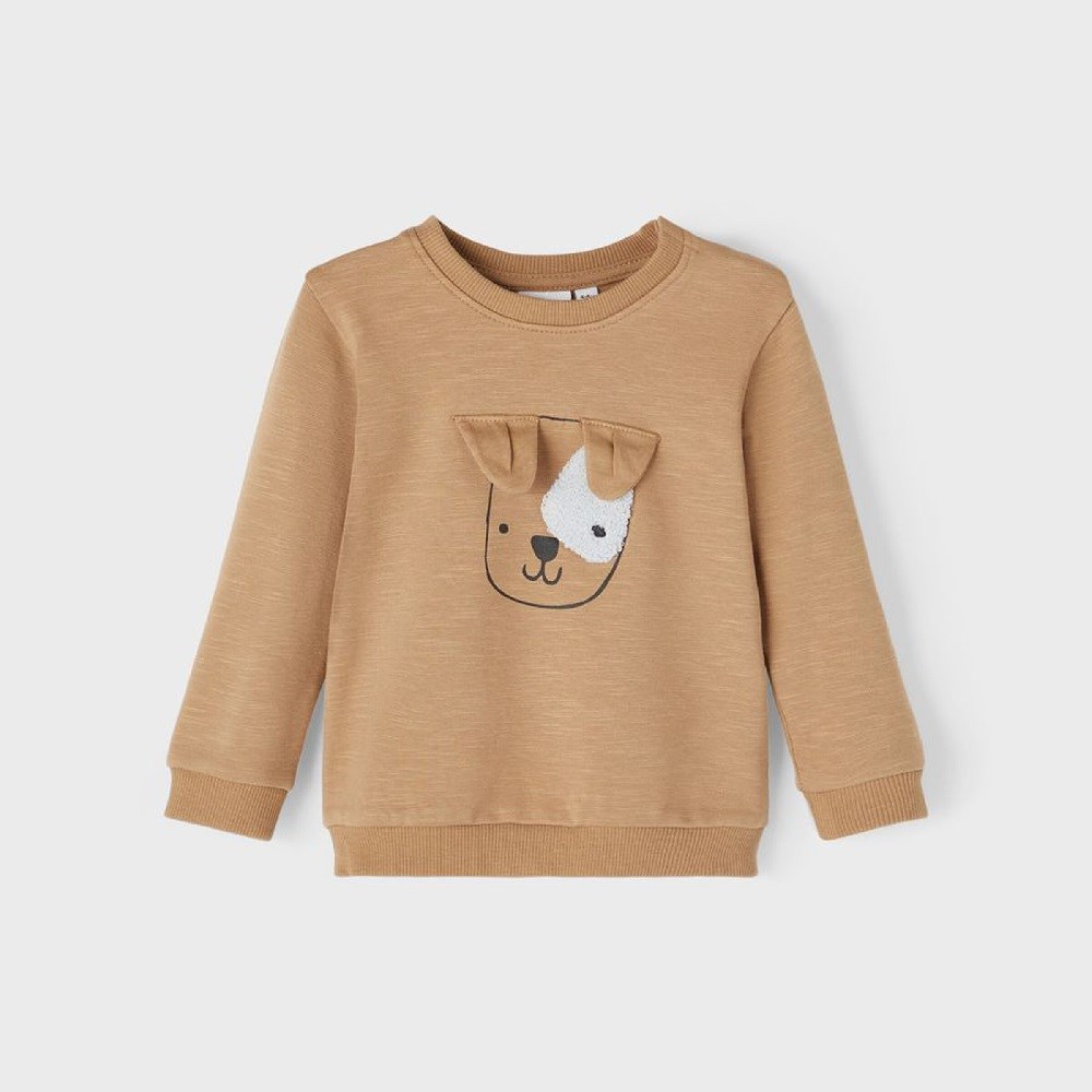 Name It Erkek Organik Pamuklu Uzun Kollu SweatShirt Krem
