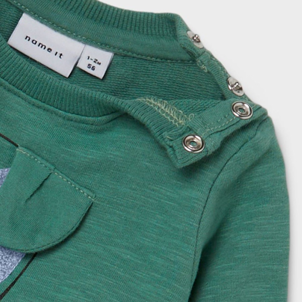 Name It Erkek Organik Pamuklu Uzun Kollu SweatShirt Yeşil