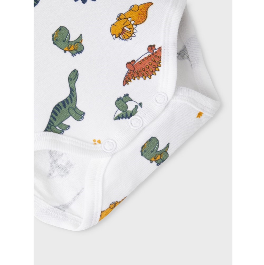 Name It Erkek Bebek Organik Uzun Kol Body 3'lü Set Dino Yeşil