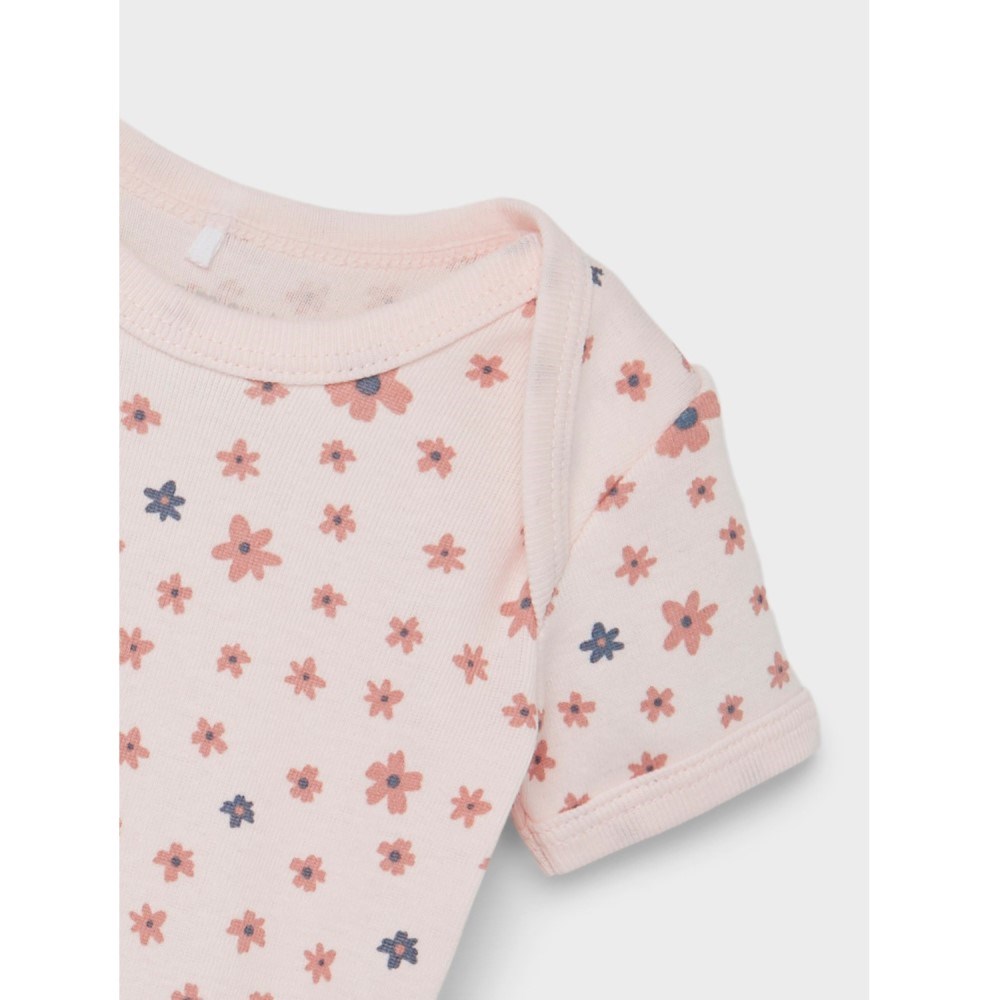 Name It Kız Bebek Organik Kısa Kol Body 3'lü Set Pembe