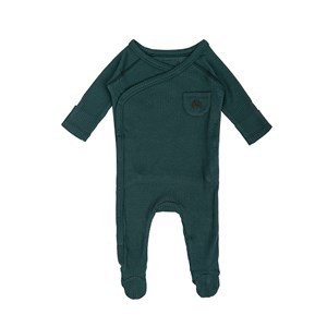 Adelie's Organik Pamuklu Yandan Çıt Çıtlı Uzun Kollu Patikli Tulum