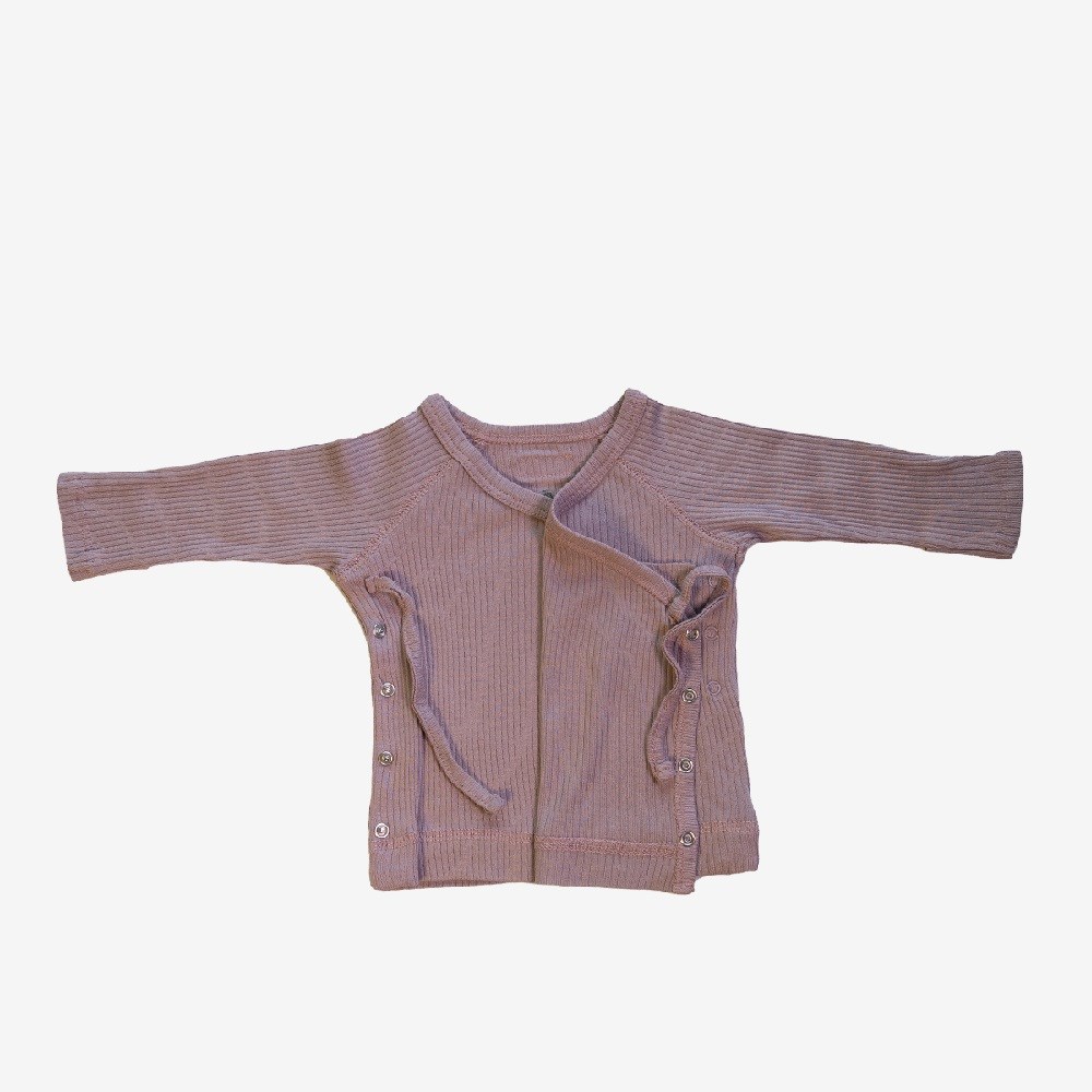 Adelie's Organik Pamuklu Yandan Çıt Çıtlı Uzun Kollu Eldivenli Body Pembe