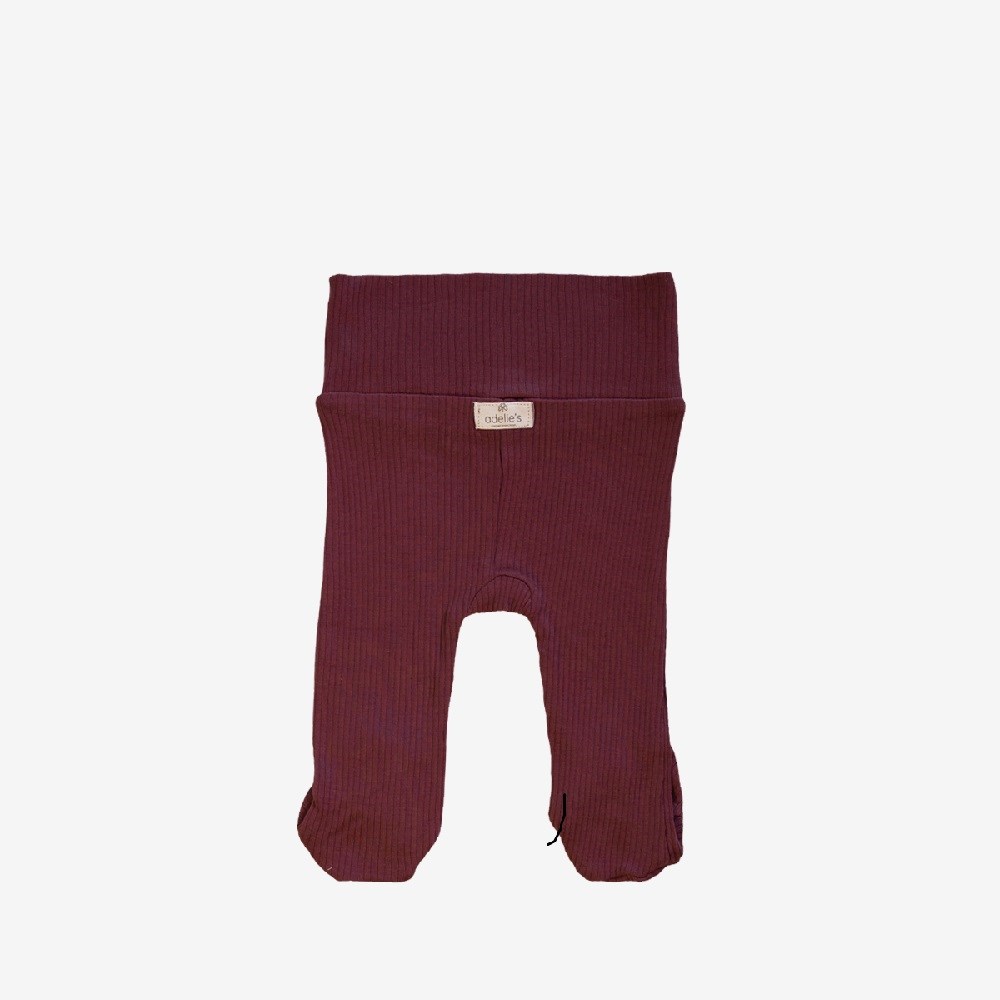 Adelie's Organik Pamuklu Yüksek Belli Patikli Pantolon Bordo