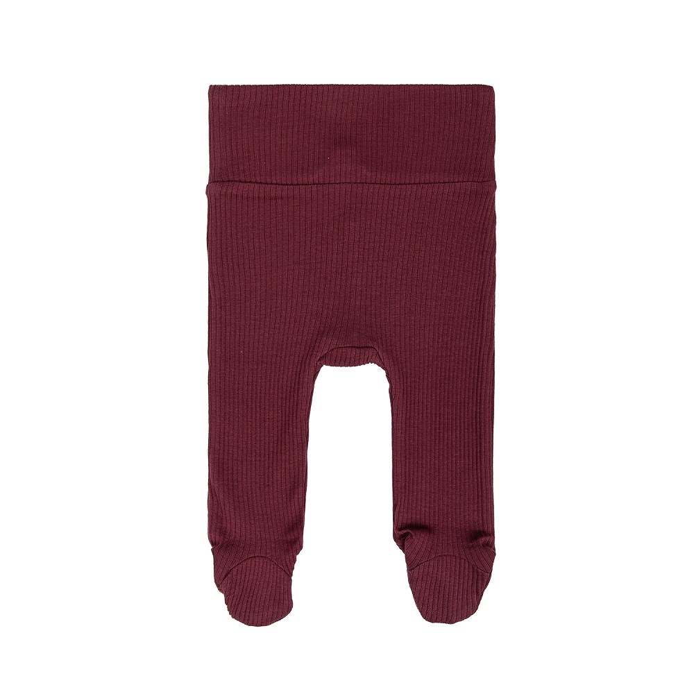Adelie's Organik Pamuklu Yüksek Belli Patikli Pantolon Bordo