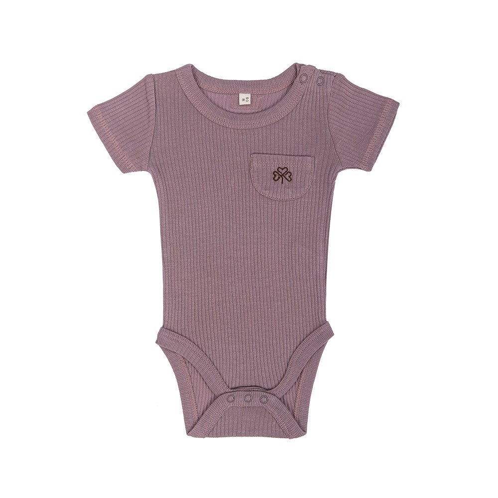 Adelie's Organik Pamuklu Kısa Kollu Body Pembe