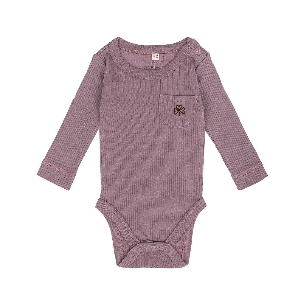 Adelie's Organik Pamuklu Uzun Kollu Body Pembe