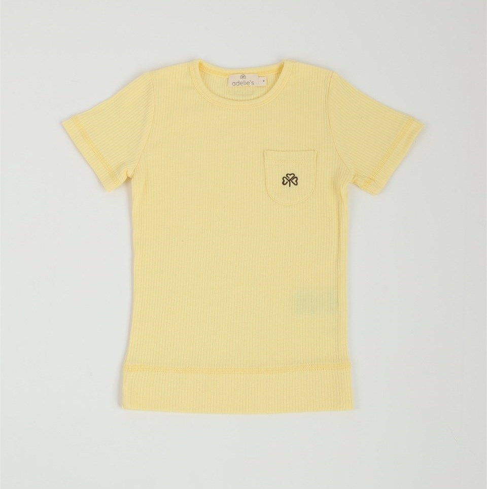 Adelie's Organik Pamuklu Fitilli T-Shirt ve Tayt Takım Sarı