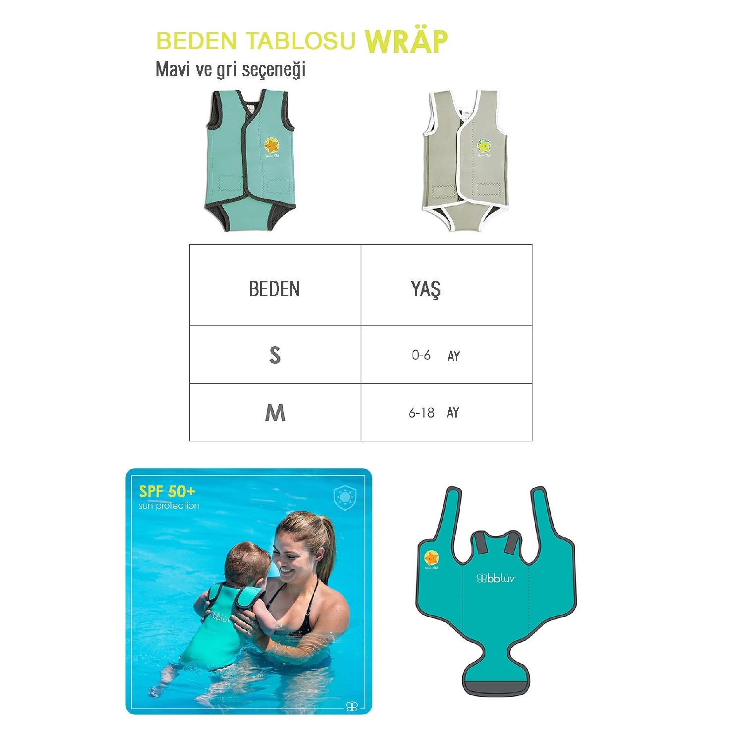 Bblüv Wraap Neoprene Dalış Kıyafeti Gri