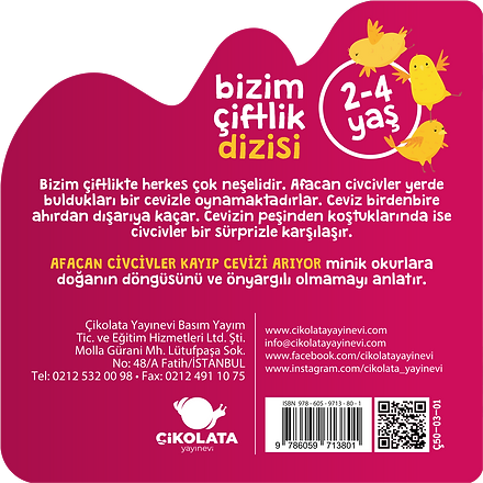 Çikolata Yayınevi Afacan Civcivler Kayıp Cevizi Arıyor ! 