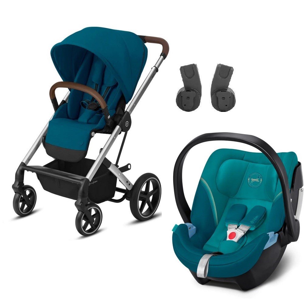 Cybex Balios S Lux Silver Bebek Arabası + Aton 5 Set River Blue 