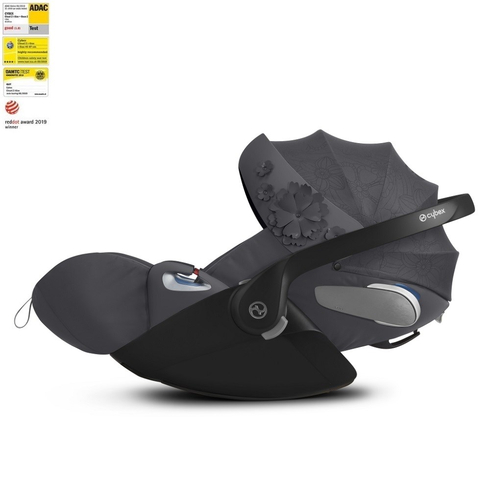 Cybex Cloud Z isize Tam Yatışlı Ana Kucağı Simply Flowers Grey