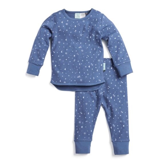 ErgoPouch Organik Pamuklu Uzun Pijama Takımı 1.0 Tog - Night Sky Koyu Mavi