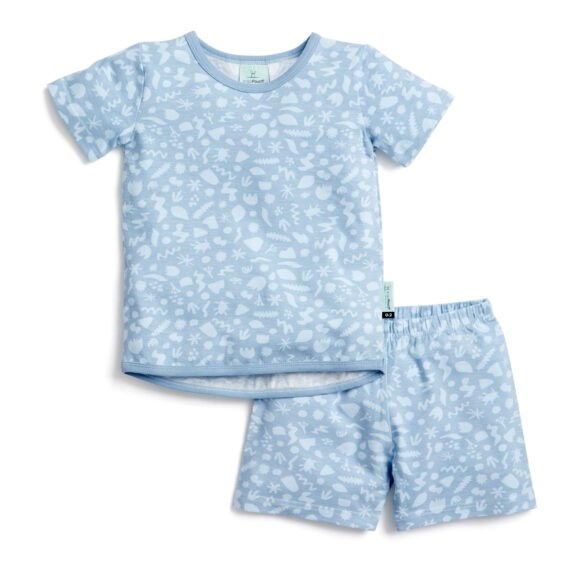 ErgoPouch Organik Pamuklu Kısa Pijama Takımı 0.2 Tog - Shadowlands Mavi