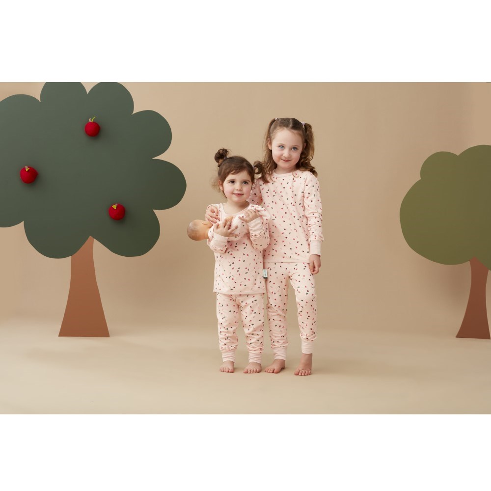ErgoPouch Organik Pamuklu Uzun Pijama Takımı 1.0 Tog - Cute Fruit Pembe
