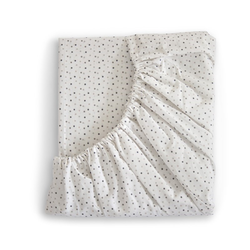 Funnababy Lastikli Çarşaf Seti - Clouds 2'li 60*120 cm Gri