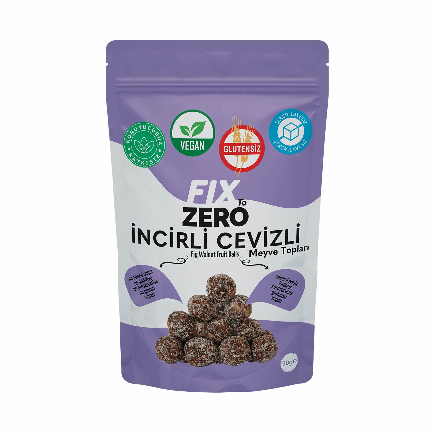 Fix To Zero İncirli Cevizli Meyve Topları 90 gr 