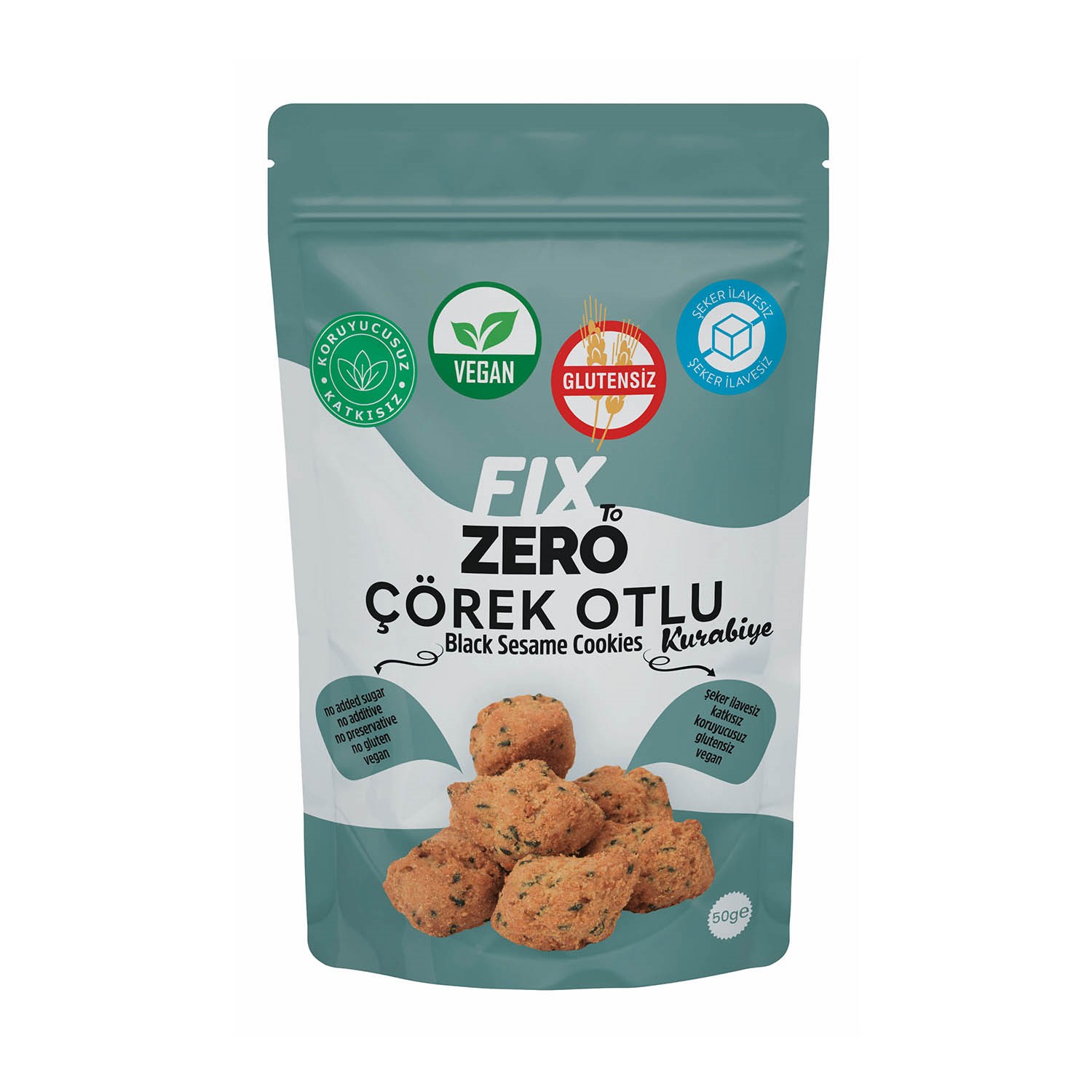 Fix To Zero Çörek Otlu Kurabiye 50 gr 