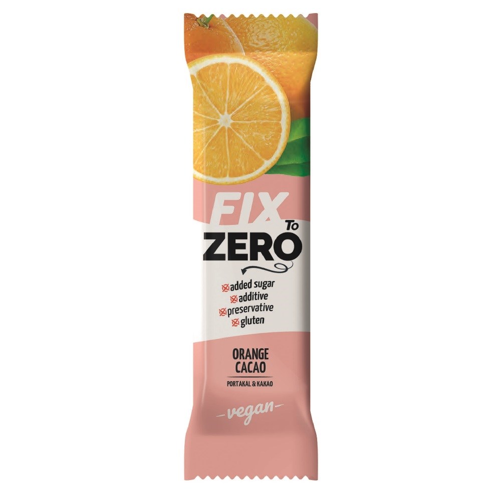 Fix To Zero Portakallı Kakaolu Meyve Barı 30 gr 