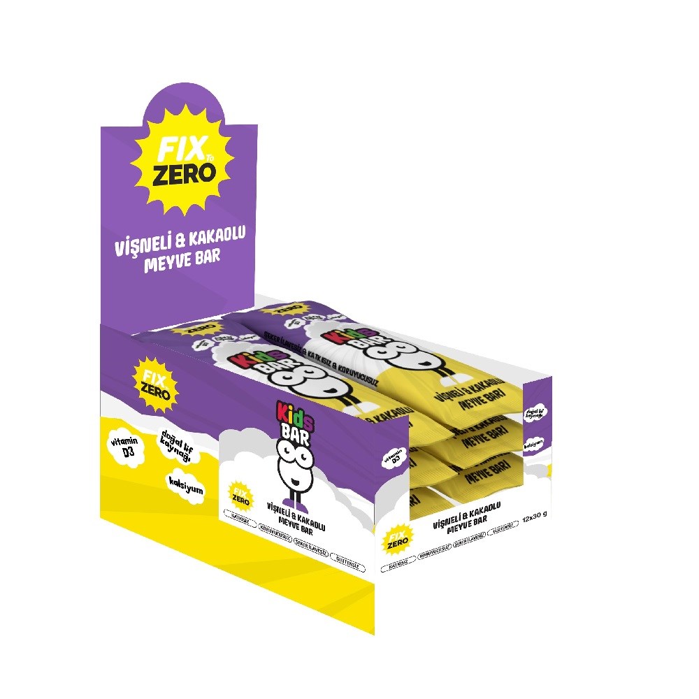 Fix To Zero Vişneli ve Kakaolu Meyve Barı 30 gr 