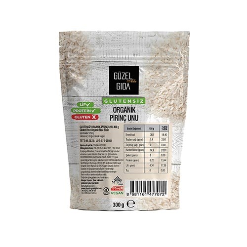 Güzel Gıda Organik Glutensiz Pirinç Unu 300 gr 