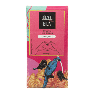 Güzel Gıda Organik Çilek Chili Çikolata Bar 85 gr 