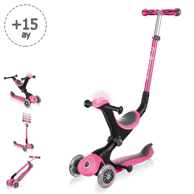 Globber Scooter Go Up Deluxe Play Pembe 15 Ay+