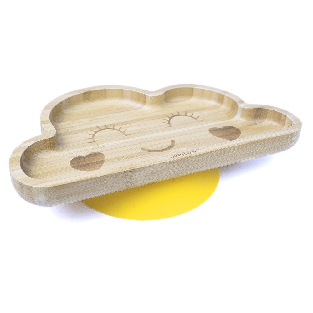 Jellyboon Bambu Bulut Vakumlu Tabak - Sarı 