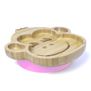 Jellyboon Bambu Maymun Vakumlu Tabak - Pembe