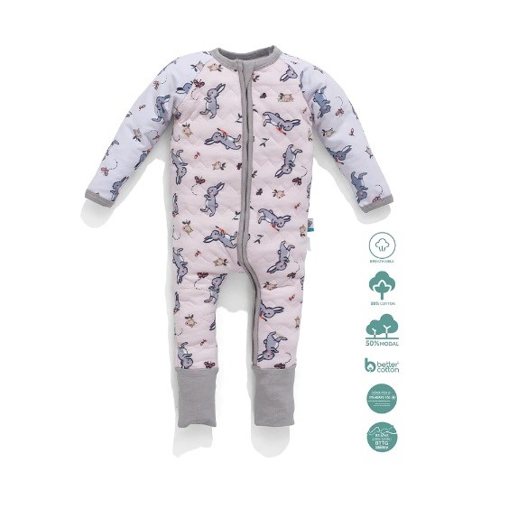 Kidzee Z Suit Little BunnyZee Zee Patikli Uyku Tulumu 1.5 Tog Beyaz