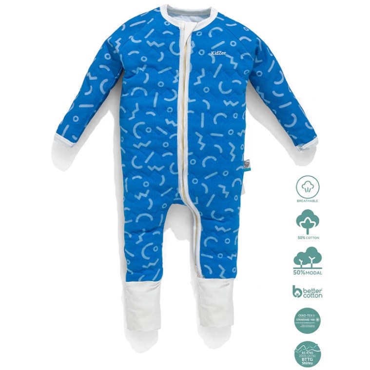 Kidzee Z Suit WormZee Zee Patikli Uyku Tulumu 1.5 Tog Mavi
