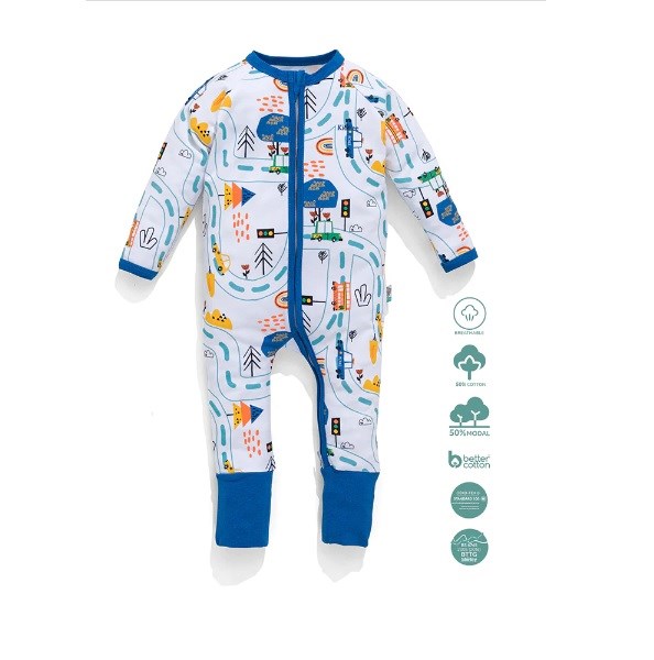 Kidzee Z Suit CityZee Patikli Uyku Tulumu 1.0 Tog Mavi