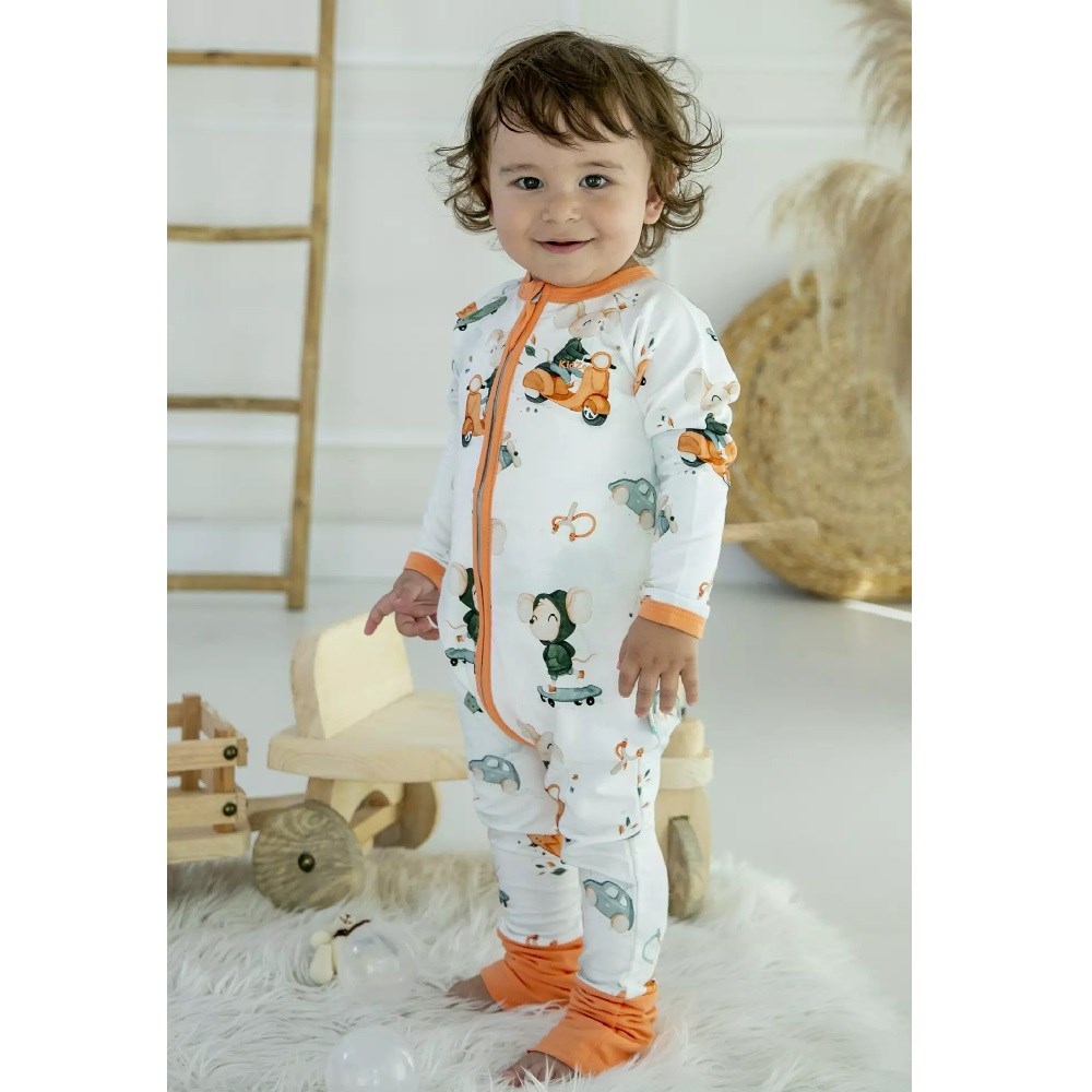 Kidzee Z Suit Little Rebel Patikli Uyku Tulumu 1.0 Tog Turuncu