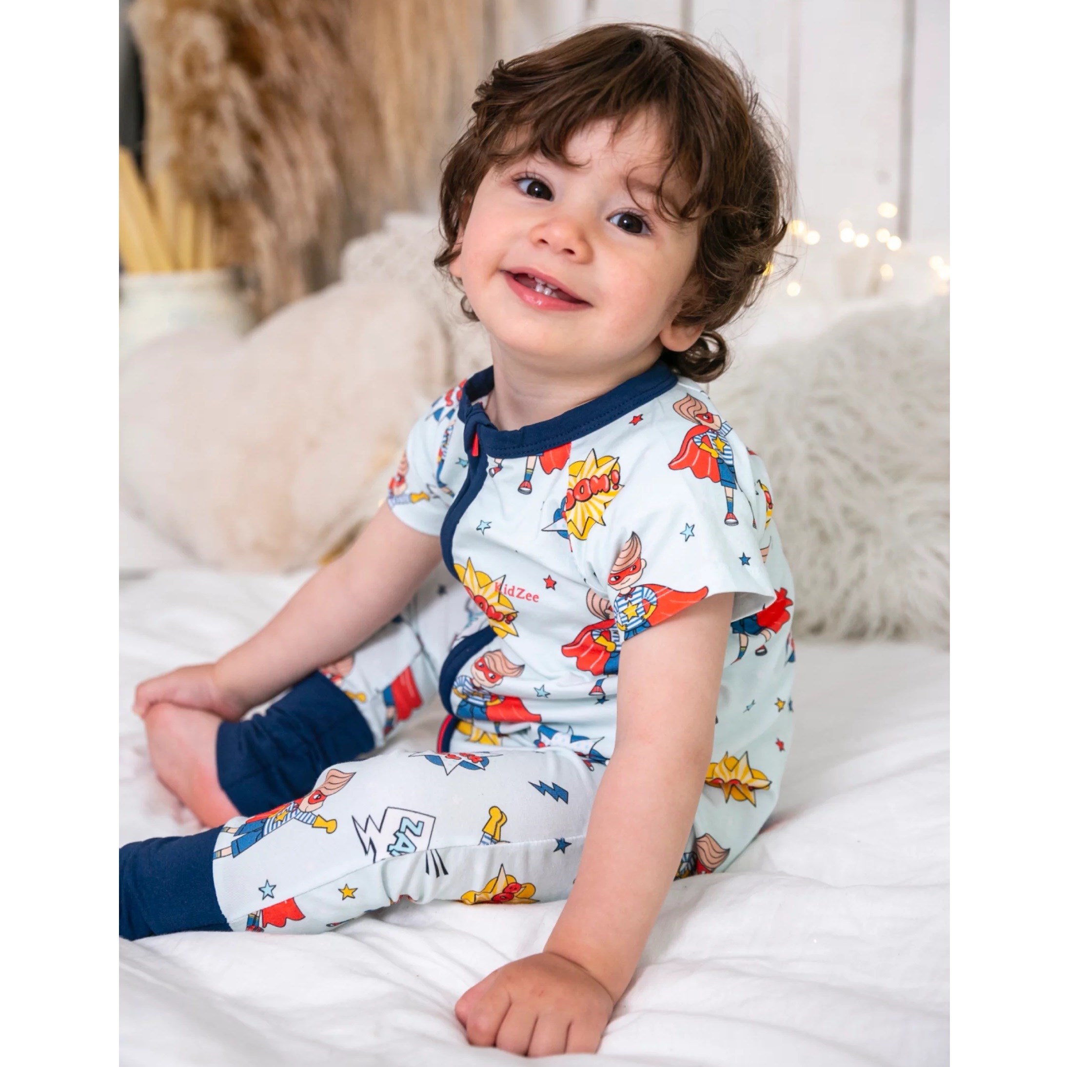 Kidzee HeroZee Zee-Suit Kısa Kollu Patikli Uzun Tulum 0.5 Tog Koyu Mavi